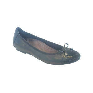 Vionic Spark Minna Ballet Flats Bow Cap-Toe Comfort Black Women’s Size 8